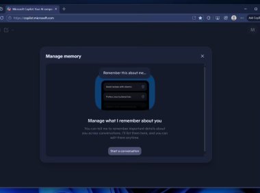 微软Copilot新增记忆管理功能，支持Google Drive连接器