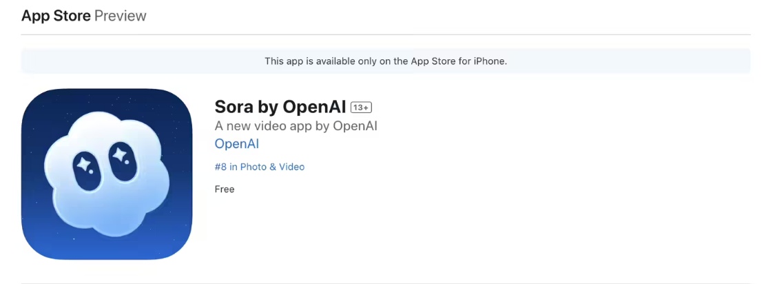 a82474b2j00t3fvxj002kd000v900bgp OpenAI 推出全新视频社交应用 Sora:可以“深度伪造”他人,只要对方同意