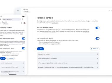 谷歌Gemini AI新增记忆与临时聊天功能提升用户体验