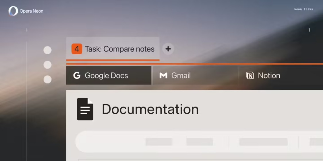 04a45d85j00t6d8f90061d000v900fmp Opera 更新 Neon 浏览器:引入 1 分钟深度研究、支持 AI 操作文档、集成 Gemini 3 Pro