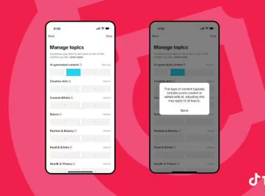 TikTok新增AI内容管理功能 用户可选择减少AI生成视频推荐