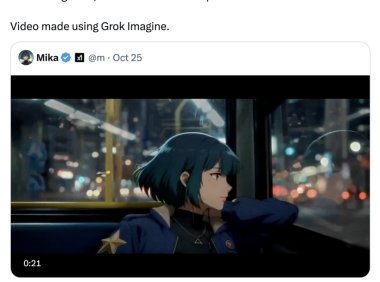 xAI Grok「虚拟女友」新形象 Mika 官宣上线