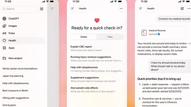 OpenAI推出医疗AI助手ChatGPT Health：隐私安全与个性化服务