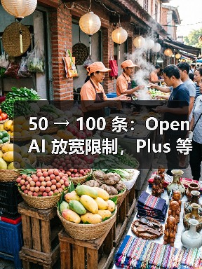 50 → 100 条:OpenAI 放宽限制,Plus 等用户每周可用 o3 AI模型消息数翻倍(图2) 50 → 100 条:OpenAI 放宽限制,Plus 等用户每周可用 o3 AI模型消息数翻倍(图2)