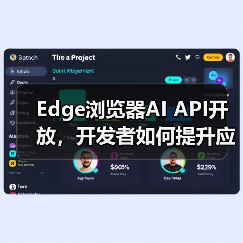 Edge浏览器AI API开放，开发者如何提升应用体验？