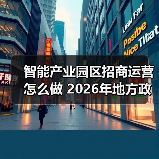 智能产业园区招商运营怎么做 2026年地方政府与运营商协作要点